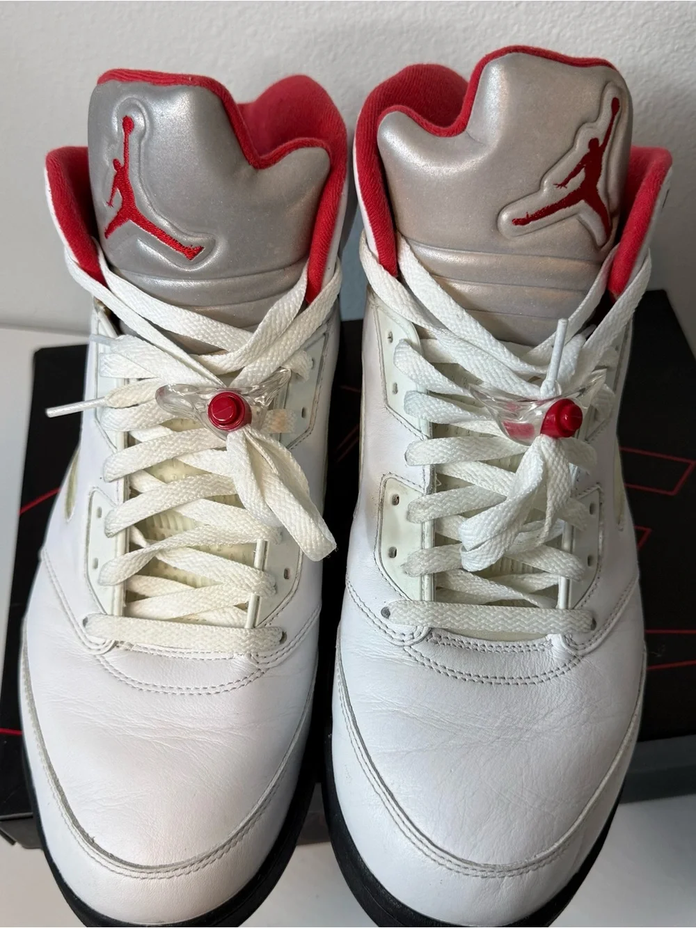 Air Jordan 5 Retro Fire Red Silver Tongue 2020 DA1911-102 Men’s Size 13